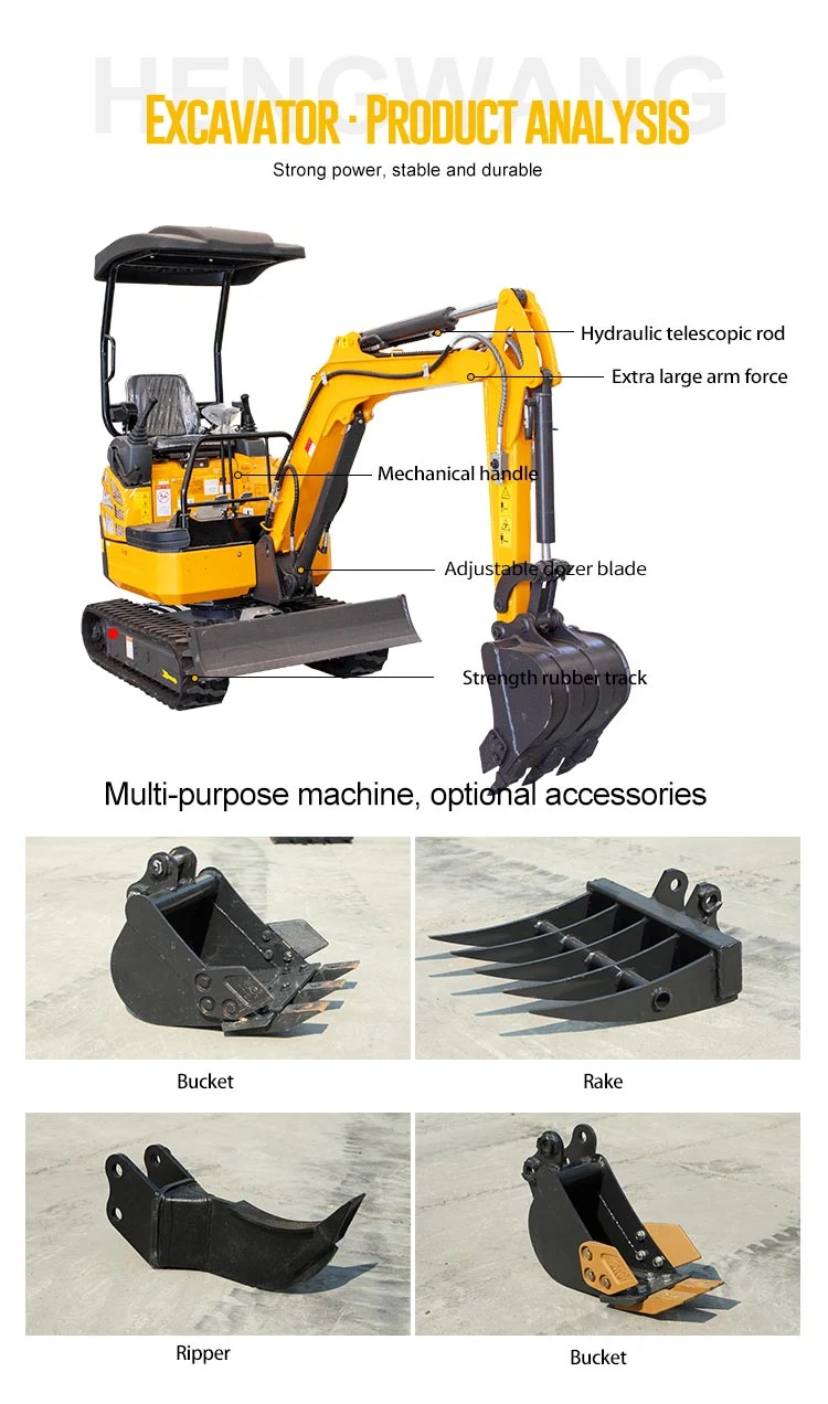 Factory Sell Small 0.045m3 Backet Capacity Crawler Excavator with Low-Noise Engine